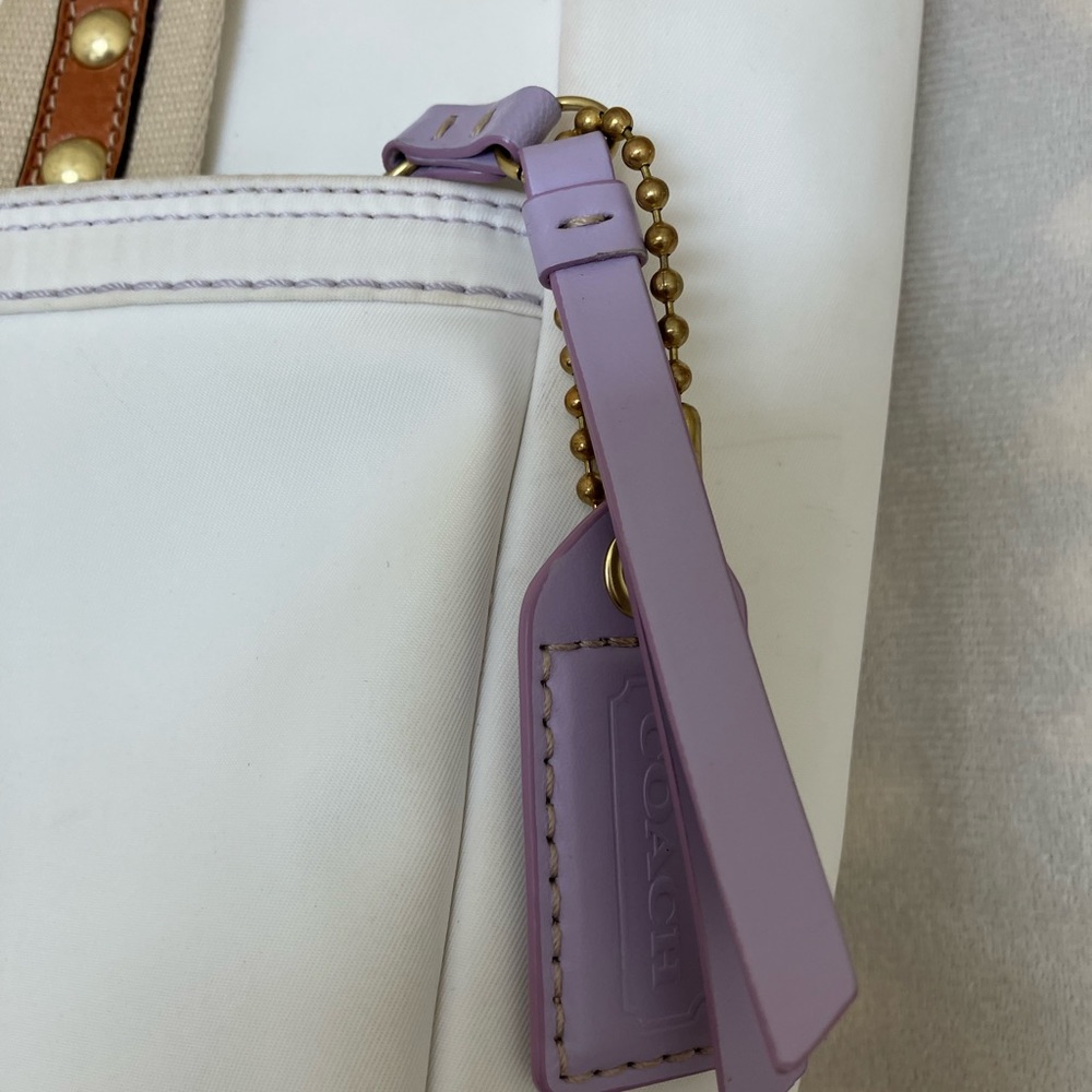 Coach HMW Tote Brass White Bag Pre owned - Picture 3 of 12